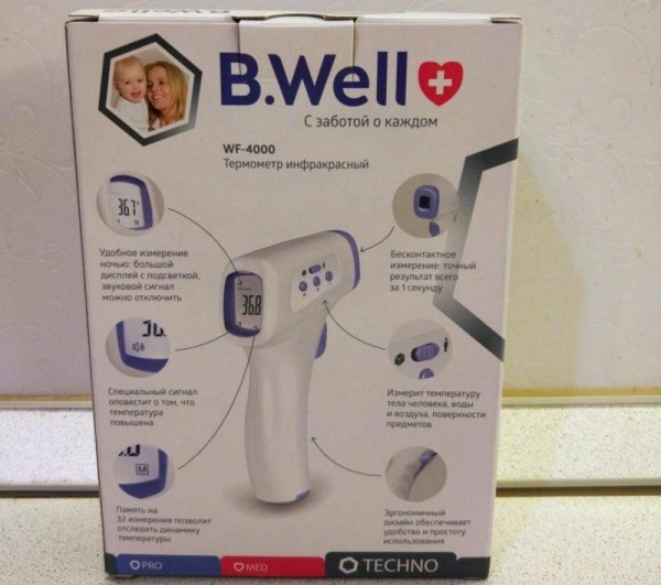 Обзор бесконтактного инфракрасного термометра BWell WF-4000