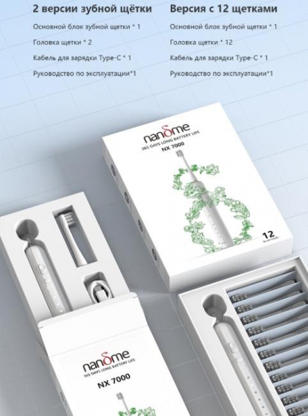 Обзор звуковой зубной щётки Nandme NX7000